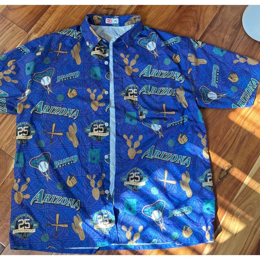 Arizona Diamondbacks Budweiser 25th Anniversary Button Shirt XL Limited Edition
